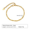Waterproof Stainless Steel Link Chain Bracelet for Women - Gold-Plated Stackable Fashion Gift