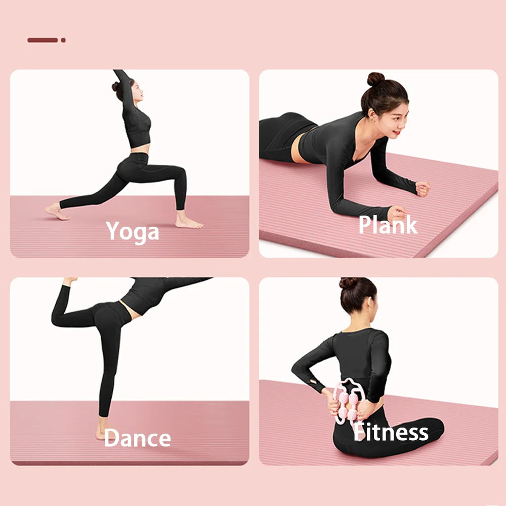 8mm NBR Yoga Mat 185 x 61 cm (72.8 x 24 in) – Anti-Slip Thick Exercise Mat for Beginners, Home Yoga, Pilates & Fitness