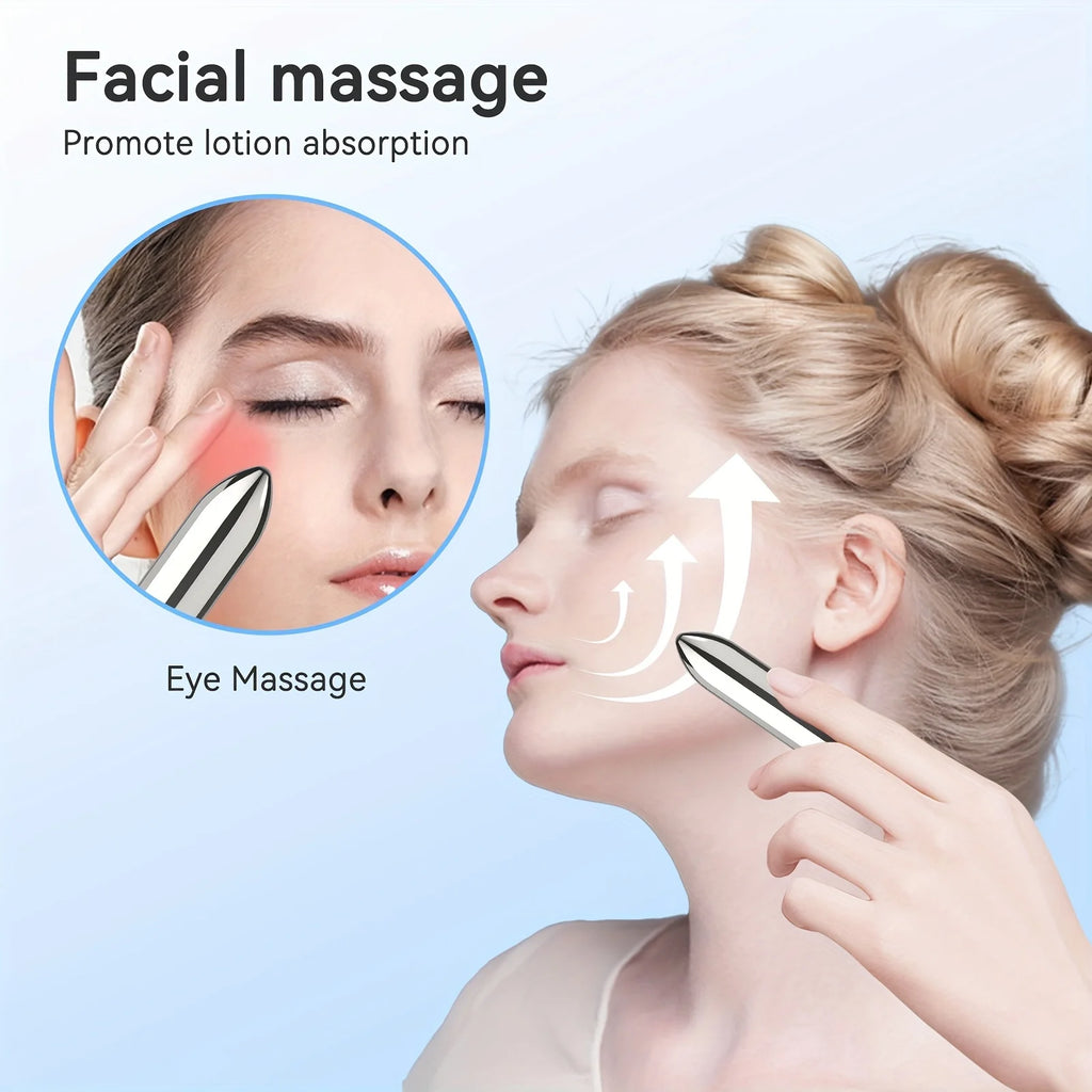 Mini Vibrating Facial & Eye Massager — Portable Beauty Tool for Lotion Absorption & Puffiness Relief