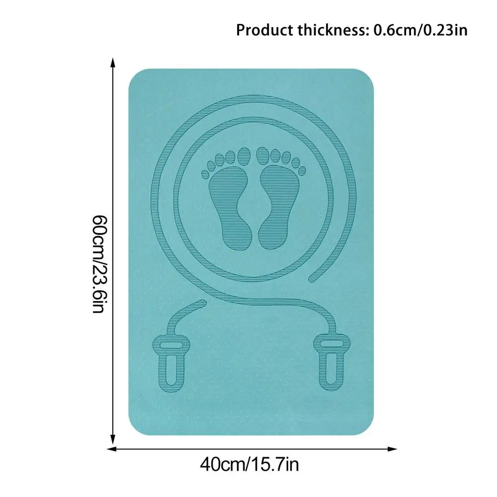 6mm TPE Jump Rope Mat 15.7×23.6 in (40×60 cm) – Anti-Shock, Noise-Reducing Exercise Mat for Home Gym, Yoga & Pilates