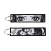 Anime Embroidered Keychain Double-Sided Key Fob 3 x 13 cm (1.2 x 5.1 in) for Backpacks Cars Motorcycles Gift