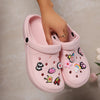 Women's Platform Clog Slides - EVA Slip-On House & Beach Sandals, Low Heel Summer Casual Footwear