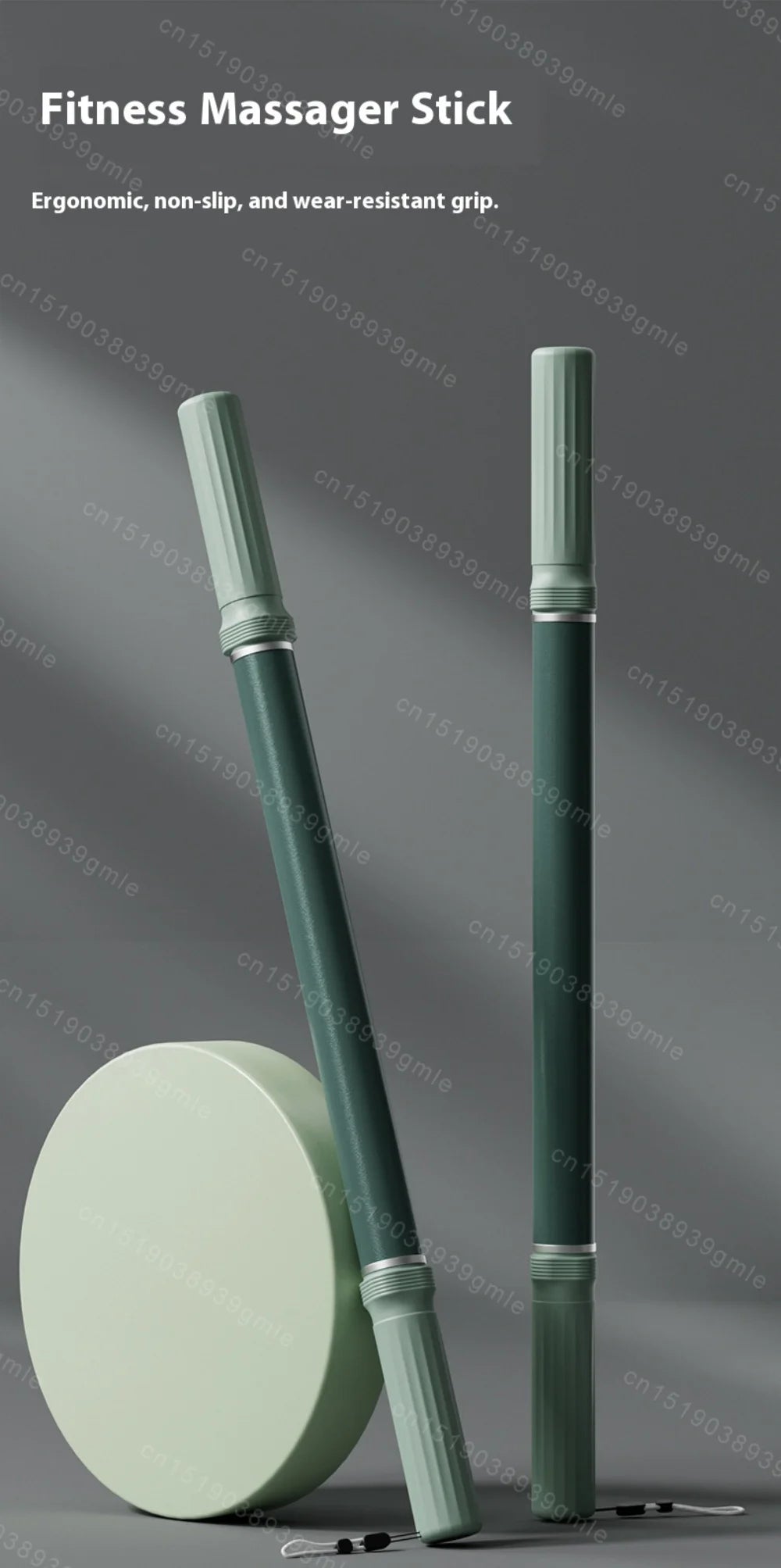 Stainless Steel Myofascial Massage Roller Bar - Yoga Fascia Stick for Leg Stretching & Muscle Release