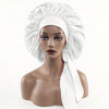 Satin Sleep Cap for Women – Large Widened Night Bonnet with Long Streamer Elastic Hair Care Turban