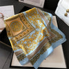 Satin-Look Square Scarf 27.6 x 27.6 in (70 x 70 cm) Cat Print Headscarf, Neck Wrap & Bandana for Women