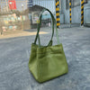 Personalized Faux Suede Bucket Bag for Women – Custom Letter Shoulder Tote, Luxury Party Handbag