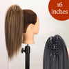 34-Inch (86 cm) Clip-In Synthetic Ponytail Hair Extension — Blonde Wrap-Around Long Straight Hairpiece