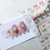 Gold Snowflake & Snowman 3D Self-Adhesive Christmas Nail Stickers with Rhinestones, 10.3 x 8 cm (4.06 x 3.15 in) Sheet