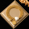 316L Stainless Steel Gold Starfish, Moon & Star Charm Bracelet for Women - Trendy Wrist Chain Gift