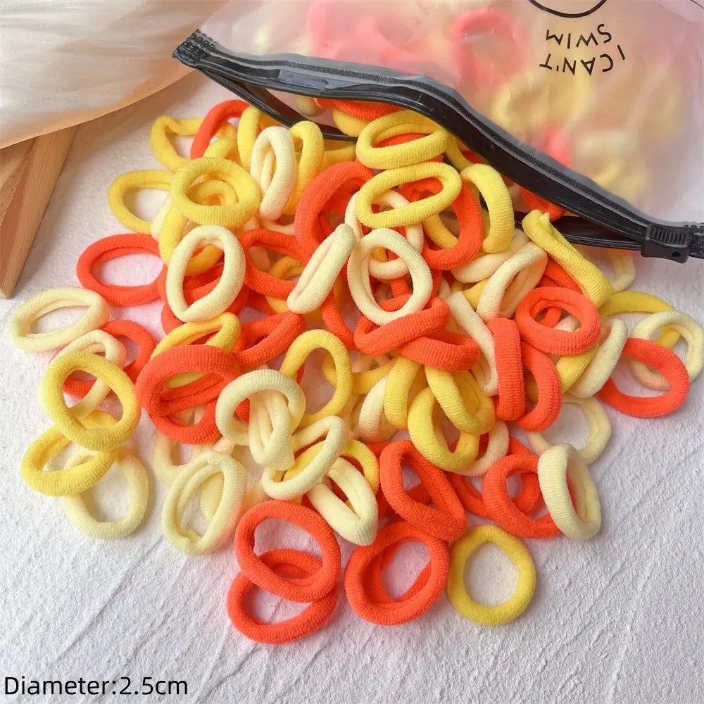 50-Pack No-Damage Elastic Hair Ties for Women & Girls – Seamless Ponytail Holders (Assorted Colors, Includes Black)