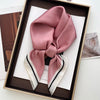 Silk-Feel Square Scarf 70 x 70 cm (27.6 x 27.6 in) Floral Satin Neckerchief – Women's Hair Band, Bandana & Wrap