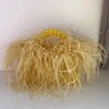 Pearl Bead Feather Fur Acrylic Crystal Box Clutch — Handmade Evening Party Handbag