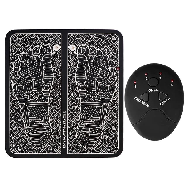 EMS Foot Massager Pad – Electric Pulse Sole Massager for Sore Feet, Leg Cramps & Improved Blood Circulation