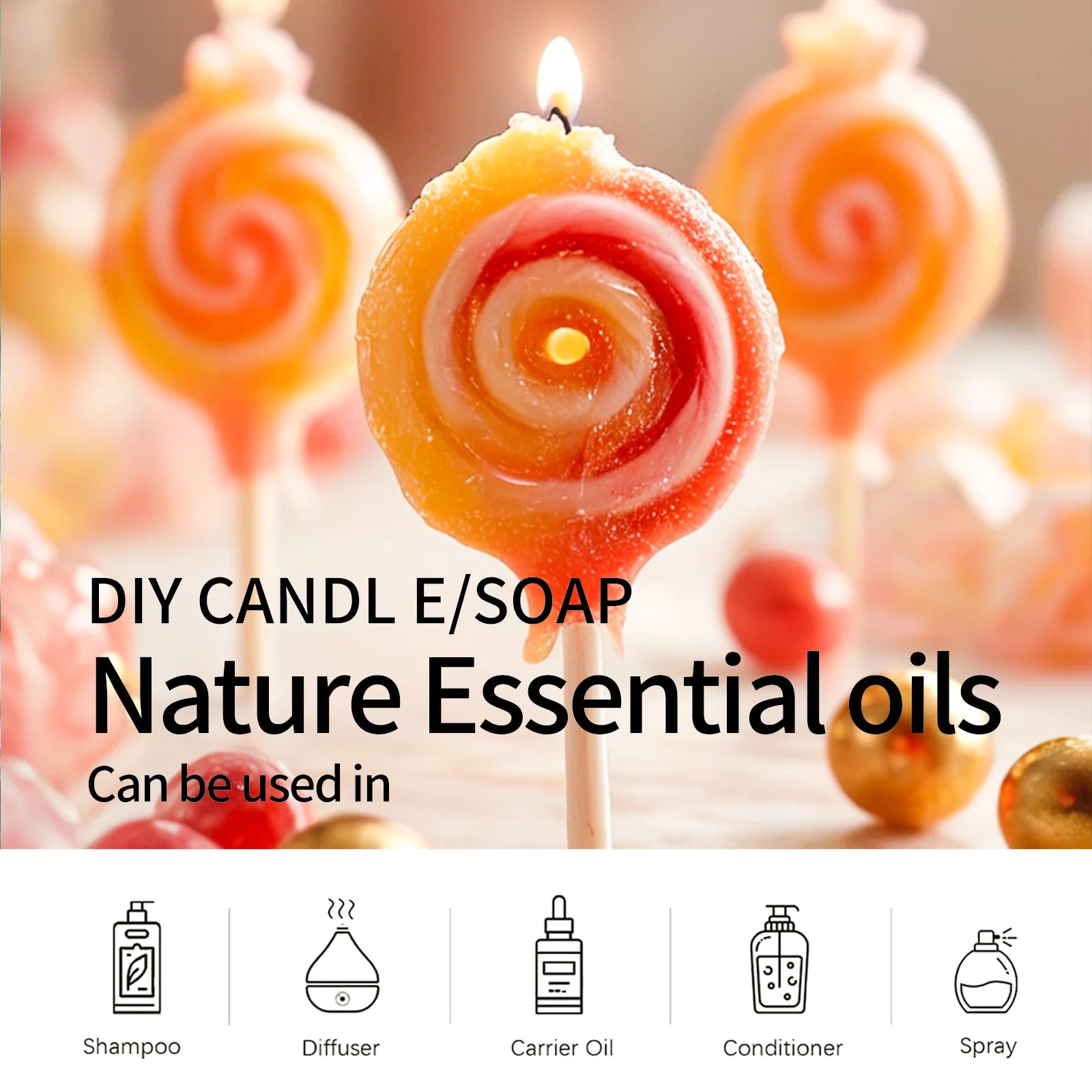 17-Pc Gourmet Essential Oil Set (17 x 10ml / 0.34 fl oz) – Long-Lasting Perfume Scents for Diffusers, Candles & DIY Gifts for Women