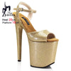 Gold Stiletto Platform Sandals for Women — 15cm / 17cm / 20cm High Heels (Pole Dance, Club, Catwalk)