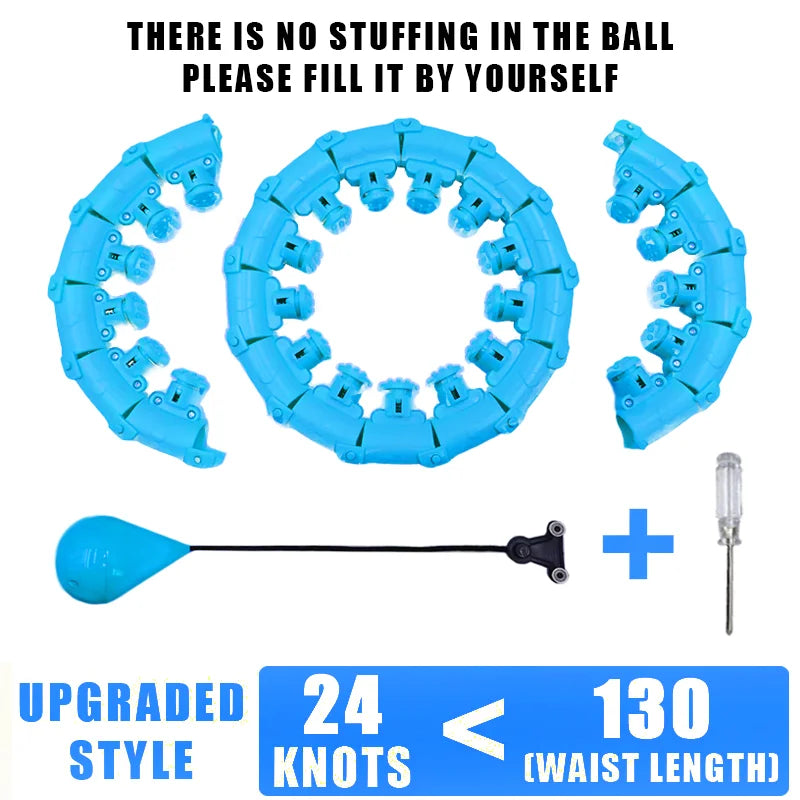 24-Section Adjustable Smart Weighted Hula Hoop – Fitness Ring for Waist Shaping & Ab Massage