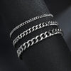 3.5–7 mm (0.14–0.28 in) Stainless Steel Curb Cuban Link Bracelet – Unisex Punk Chain Bangle, Fade-Resistant