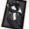 Silk-Feel Square Scarf 70 x 70 cm (27.6 x 27.6 in) Floral Satin Neckerchief – Women's Hair Band, Bandana & Wrap