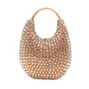 Crystal Rhinestone Evening Clutch – Diamond Top Handle Minaudière for Wedding & Party