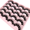 10 Pairs 3D Faux Mink 25mm Wispy Fluffy Volume Strip False Eyelashes Dramatic Cat Eye