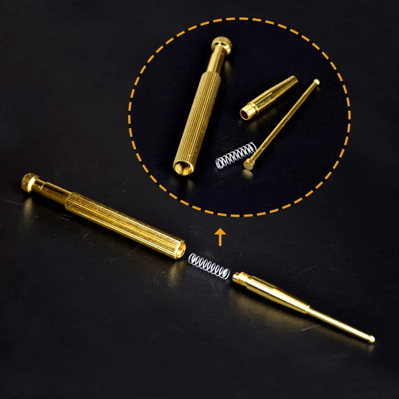 Pure Copper Acupressure Pen Elastic Ear Acupoint Massage Stick Improve Eyesight Acupuncture Point Massager Relax Body