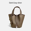MENDY Women's Genuine Cowhide Leather Bucket Bag Large – Luxury Leather Tote Handbag Shoulder & Crossbody