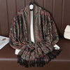 Luxury Thick Faux Cashmere Scarf for Women, Printed Pashmina Wrap Shawl Poncho — Warm Travel Blanket Stole, 175+ cm (69+ in)