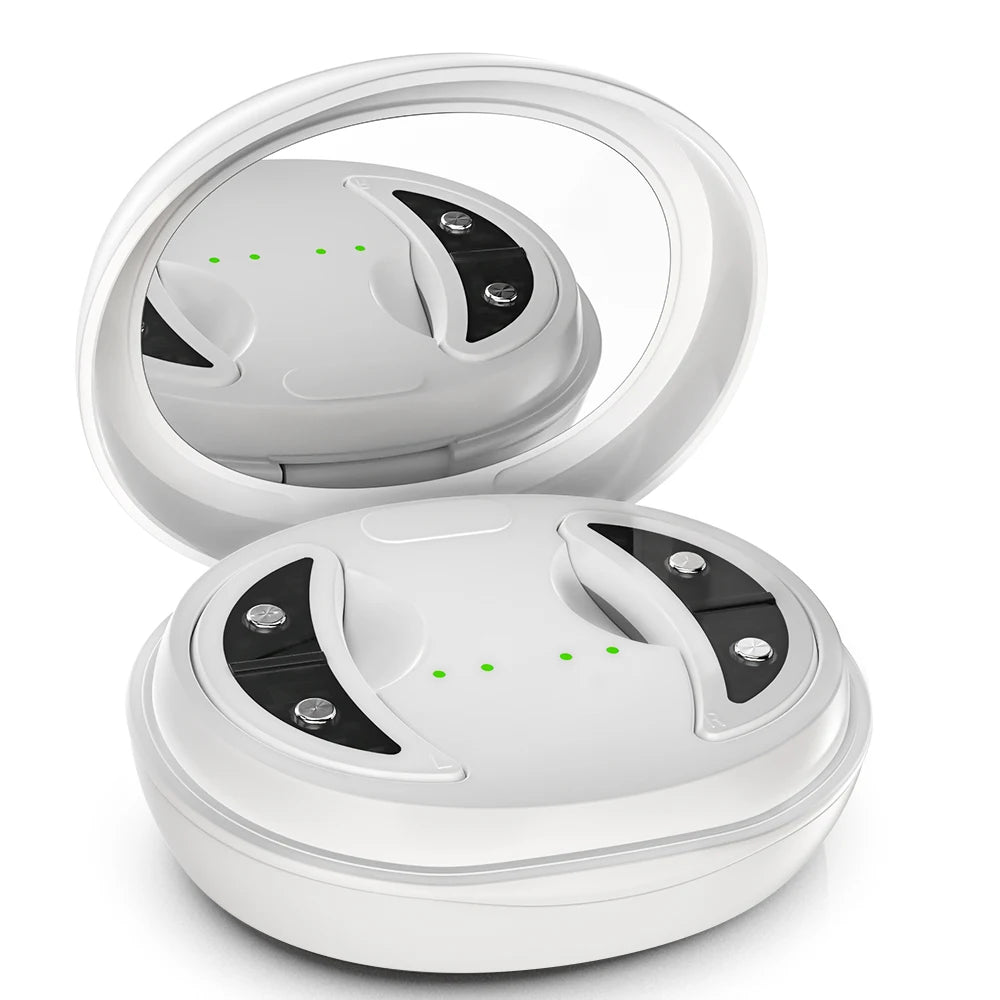 Microcurrent Eye Massager with 660nm Red Light – USB-C Rechargeable Pulse, Heat & Vibration Therapy for Dark Circles, Eye Bags & Fine Lines