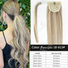 MRSHAIR 100% Remy Human Hair Clip-In Wrap-Around Ponytail Extension Straight — Blonde, Brown, Black