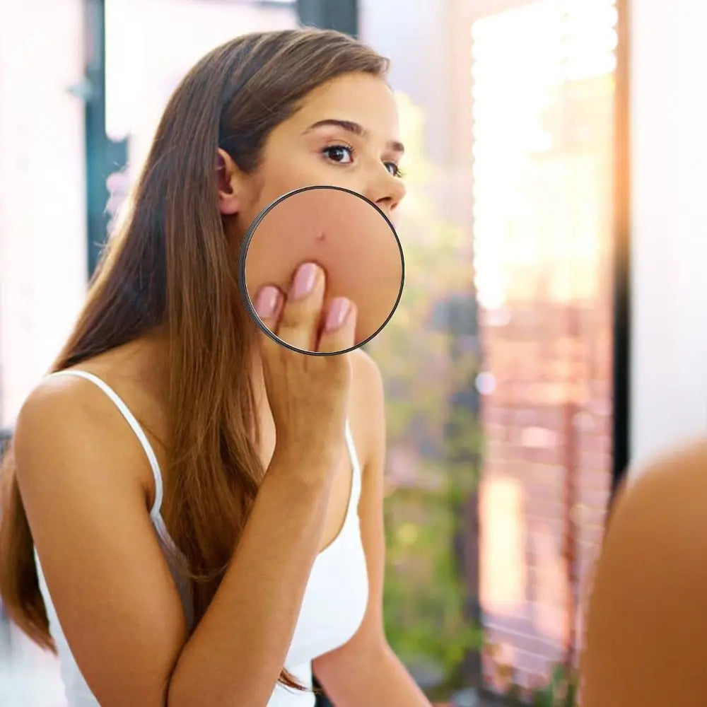 10x 20x 30x Blackhead Magnifying Mirror 3.5in (8.8cm) High-Definition Round Cosmetic Makeup Mirror with Suction Cups