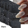 3D Floral Nail Stickers Cherry Blossom Rose Daisy Heart Manicure Decals 20/30/60/70/90 pcs 5.5×6 cm (2.17×2.36 in)