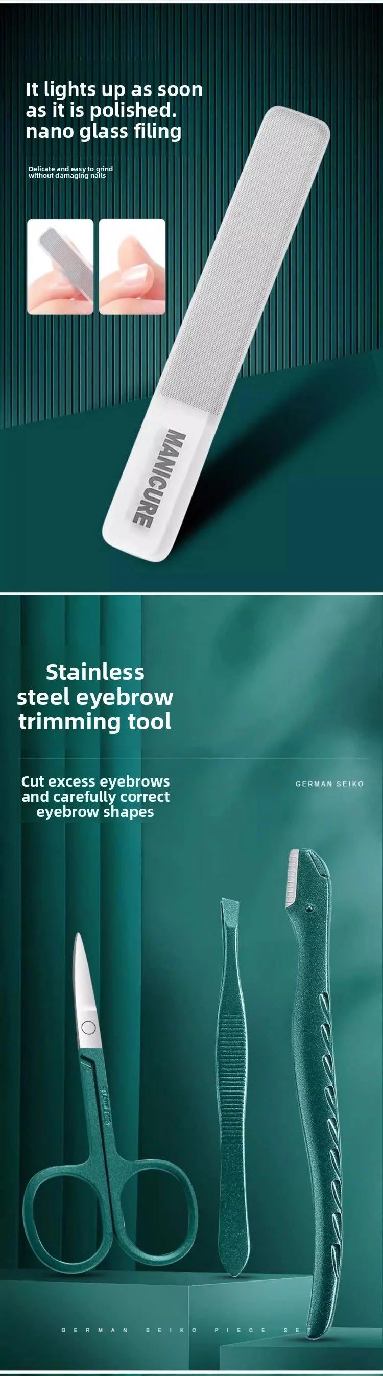 18-Piece Nail Care Set – Portable Carbon Steel Manicure & Pedicure Clippers, Scissors and Trimmers for Men & Women