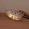 Crystal Baroque Princess Tiara – Round Rhinestone Bridal Pageant Crown