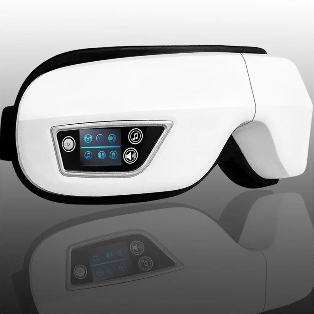 Bluetooth Airbag Vibration Eye Massager – Rechargeable 4-Mode Music & Heat Therapy for Eye Fatigue