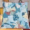 90 x 90 cm (35 in) Checkered Horse Print Twill Silk Square Scarf, Women's Luxury Bandana Shawl Hijab Neckerchief