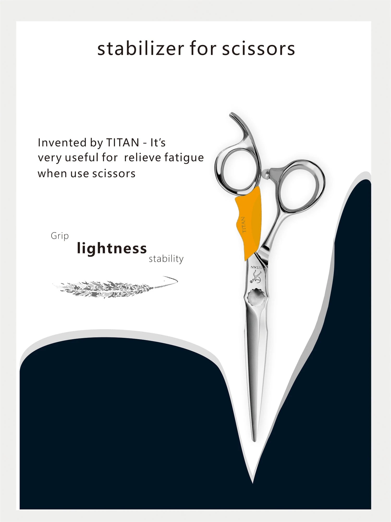 Titan 6-Inch (15.2 cm) Professional Barber Hair Cutting Scissors – Japan 440C Stainless Steel
