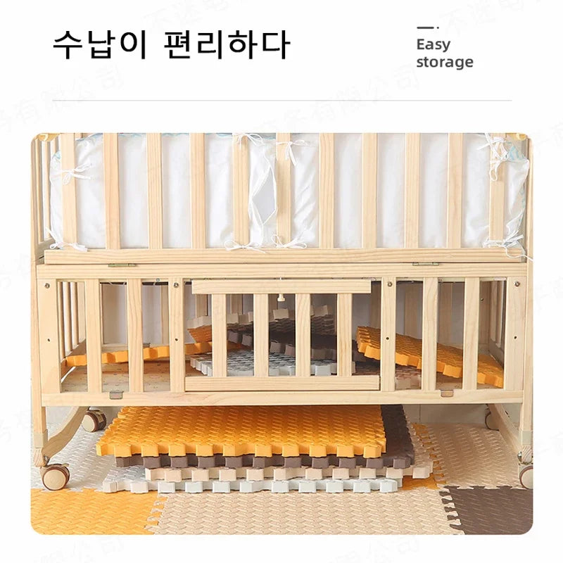 EVA Interlocking Foam Floor Tiles 30 x 30 cm (11.8 x 11.8 in) – Leaf Grain Non-Slip Gym, Yoga & Playroom Mat 1 cm Thick