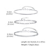 3-Pack Minimalist Stainless Steel Chain Bracelet Set for Men, Adjustable Silver Wristbands
