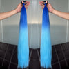 Long Straight Synthetic Ponytail Extension with Elastic Tie – Colorful Braided Hairpiece for Women
