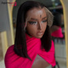 100% Vietnamese Super Double Drawn 13x4 Lace Frontal Bone Straight Bob Wig, 8–16 Inch (20–41 cm), 300% Density Human Hair