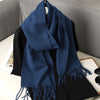 Women’s Long Winter Scarf – Cashmere Blend Shawl Hijab Wrap, Solid Colors, 200×33 cm (79×13 in) – 62 Colors