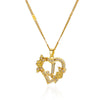 Heart Initial Necklace for Women - Gold Stainless Steel A-Z Alphabet Pendant, Birthday Gift