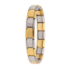 Women's Italian Charm Bracelet 9mm (0.35 in) Stainless Steel Link Bangle with Hidden Safety Clasp