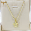 Zircon Turtle Pendant Necklace Stainless Steel Chain Cute Animal Jewelry for Women & Girls