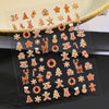 Christmas 3D Self-Adhesive Nail Stickers Gingerbread Snowflake Penguin Bell Holiday Nail Art Decals