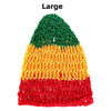 Women's Mesh Crochet Hair Net Snood Solid Color Sleeping Cap Turban - Small, Large
