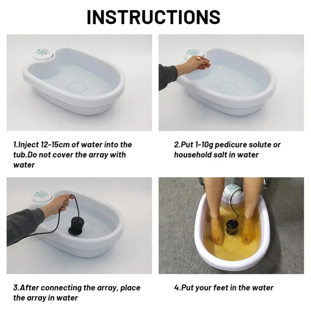 Ionic Foot Spa Massager – Heated Vibration Whirlpool Bubble Foot Bath with Detox