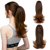 14-Inch (35 cm) Wavy Clip-In Ponytail Extension – Synthetic Claw Clip with Elastic Band, 1 Piece (Blonde/Black)
