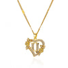 Heart Initial Necklace for Women - Gold Stainless Steel A-Z Alphabet Pendant, Birthday Gift