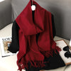 Women’s Long Winter Scarf – Cashmere Blend Shawl Hijab Wrap, Solid Colors, 200×33 cm (79×13 in) – 62 Colors